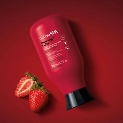 CONDICIONADOR NUTRIÇÃO ANTIFRIZZ NATIVA SPA MORANGO RUBY 300ML