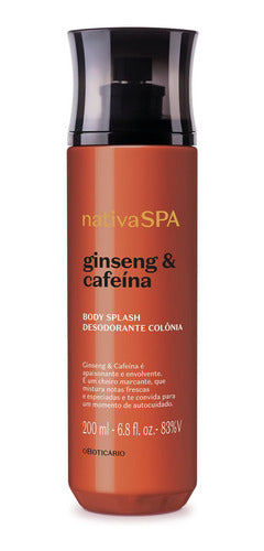 BODY SPLASH DESODORANTE COLÔNIA NATIVA SPA GINSENG E CAFEÍNA 200ML