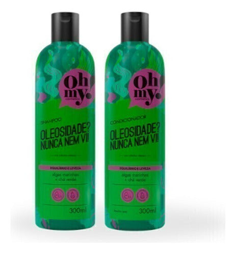 COMBO OHMY! OLEOSIDADE? NUNCA NEM VI! : SHAMPOO 300ML + CONDICIONADOR 300ML