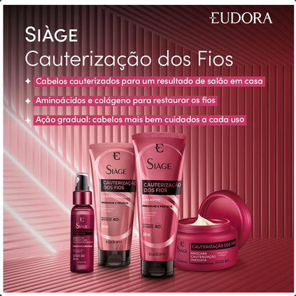 KIT SIÀGE CAUTERIZAÇÃO DOS FIOS SHAMPOO + MÁSCARA
