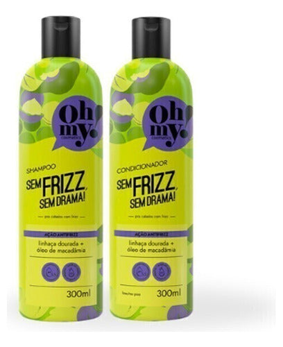 COMBO OHMY! SEM FRIZZ SEM DRAMA: SHAMPOO 300ML + CONDICIONADOR 300ML