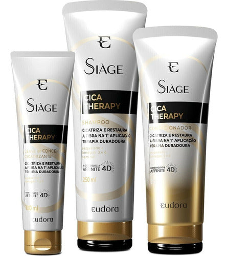 COMBO SIAGE CICA THERAPY SHAMPOO 250ML CONDIC 200ML LEAVE-IN 100ML