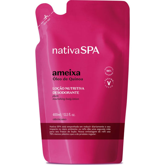 REFIL LOÇÃO HIDRATANTE CORPORAL NATIVA SPA AMEIXA 400ML