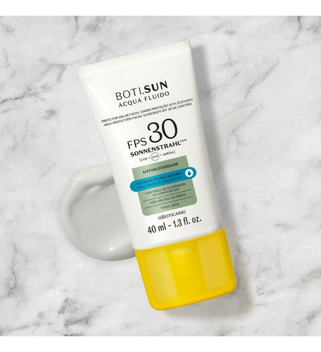 PROTETOR SOLAR FACIAL ANTIOLEOSIDADE FPS30 BOTI SUN ACQUA FLUIDO 40ML