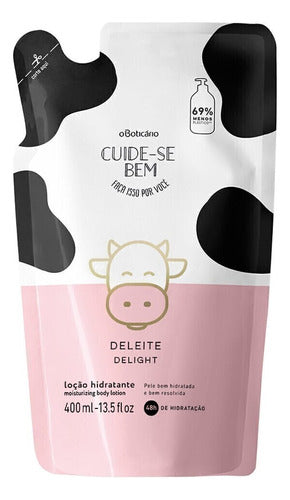 BOTICARIO REFIL LOÇÃO HIDRATANTE DESODORANTE CORPORAL CUIDE-SE BEM DELEITE, 400ML