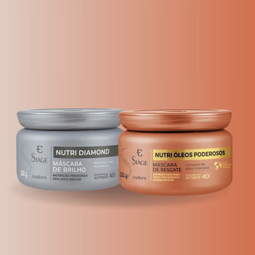 KIT SIÀGE MASCARAS NUTRI ÓLEOS PODEROSOS + NUTRI DIAMOND