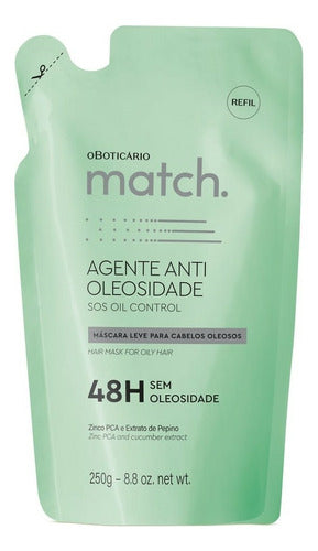 REFIL MÁSCARA CAPILAR LEVE MATCH AGENTE ANTIOLEOSIDADE 250G