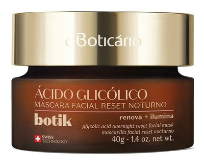 MÁSCARA FACIAL RESET NOTURNO ÁCIDO GLICÓLICO BOTIK 40G