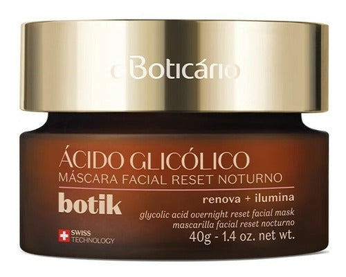 MÁSCARA FACIAL RESET NOTURNO ÁCIDO GLICÓLICO BOTIK 40G