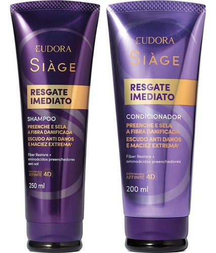 KIT SIAGE RESGATE IMEDIATO: SHAMP 250ML + CONDICIONADO 200ML