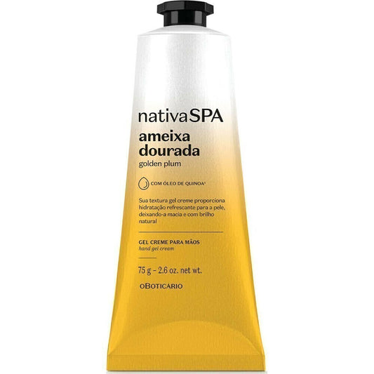 GEL CREME PARA AS MÃOS NATIVA SPA AMEIXA DOURADA 75G