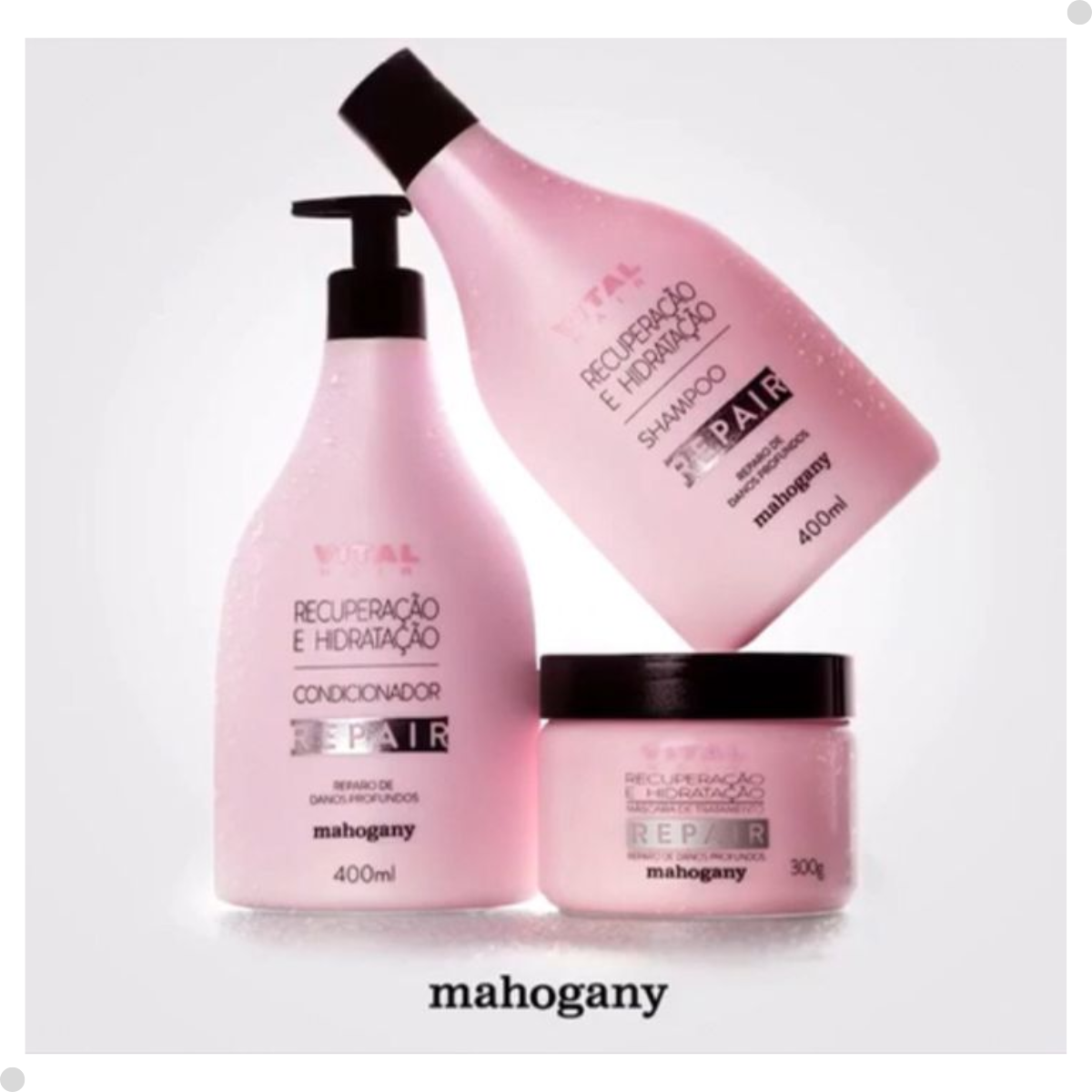 SHAMPOO REPAIR RECUPERACAO E HIDRATACAO 400ML MAHOGANY