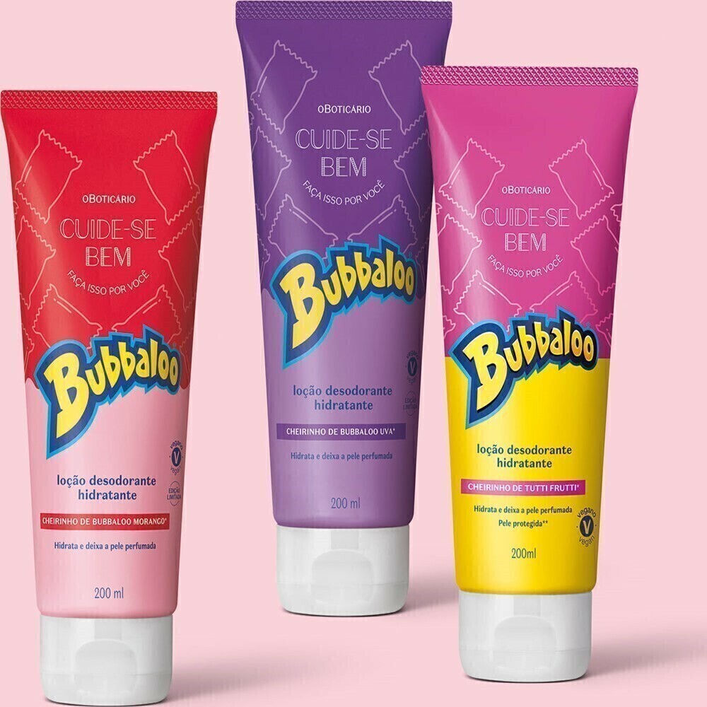 COMBO HIDRATANTE CORPORAL CUIDE-SE BEM BUBBALOO (3 ITENS)