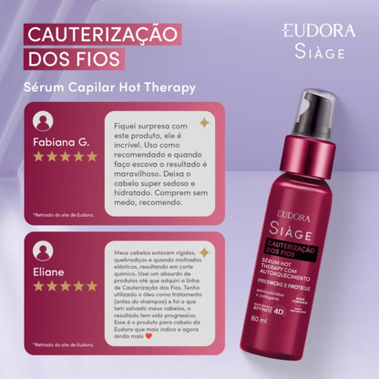 SÉRUM CAPILAR SIÀGE HOT THERAPY CAUTERIZAÇÃO DOS FIOS 60ML