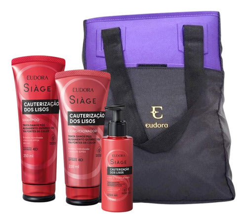 COMBO CAUTERIZAÇÃO DOS LISOS SHAMP + COND LEAVE-IN + BOLSA