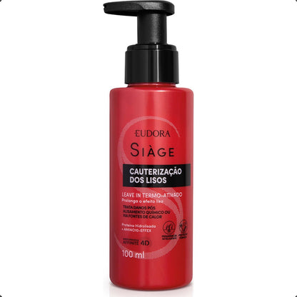 COMBO SIÀGE CAUTERIZAÇÃO DOS LISOS: MÁSCARA CAPILAR 250G + LEAVE IN 100ML