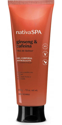 GEL CORPORAL ANTICELULITE NATIVA SPA GINSENG E CAFEÍNA 200G