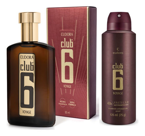 CLUB 6 VOYAGE COLÔNIA 95ML + DESODORANTE AEROSSOL 125ML/75G