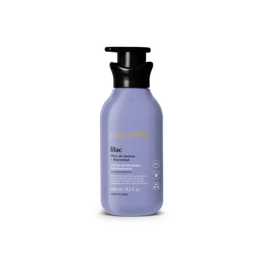 Loção Renovadora Desodorante Hidratante Corporal Nativa Spa Lilac 400ml