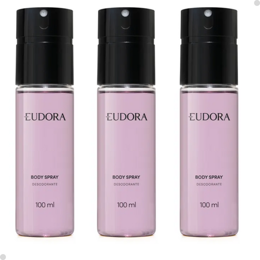 KIT 3 BODY SPRAY DESODORANTE EUDORA 100ML