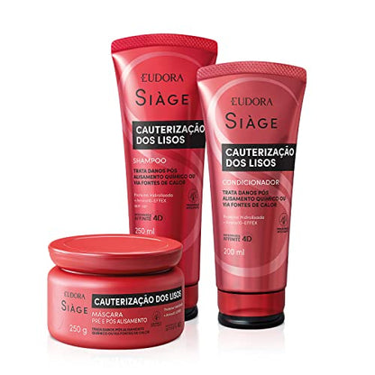 Kit Siage Cauterizacao Dos Lisos: Shamp + Cond + Mascara