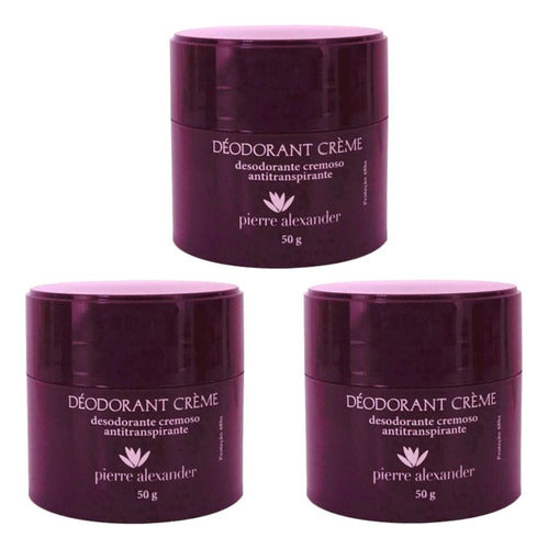 KIT 3 PIERRE ALEXANDER DESODORANTE CREME 50G