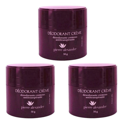 KIT 3 PIERRE ALEXANDER DESODORANTE CREME 50G