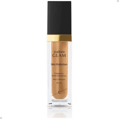 BASE LÍQUIDA GLAM SKIN PERFECTION COR 50 + ESPONJA NINNA