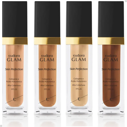 BASE LÍQUIDA GLAM SKIN PERFECTION 30ML - ESCOLHA A COR