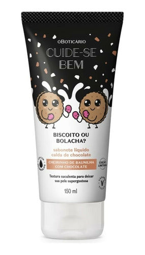BOTICARIO SABONETE LÍQUIDO CALDA DE CHOCOLATE CUIDE-SE BEM BISCOITO OU BOLACHA 150ML