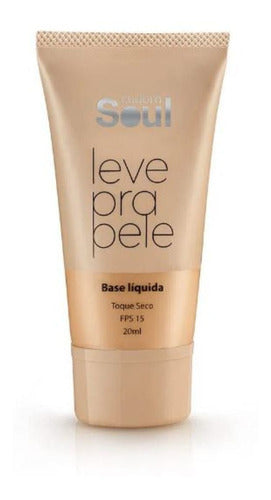 EUDORA BASE LÍQUIDA SOUL LEVE PRA PELE BEGE CLARO 1 20ML