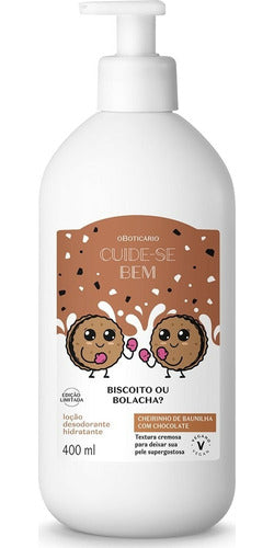 BOTICARIO LOÇÃO HIDRATANTE DESODORANTE CORPORAL CUIDE-SE BEM BISCOITO OU BOLACHA 400ML