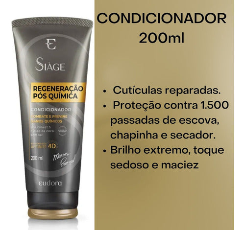 Eudora Kit Siàge Regeneração Pós Química Shampoo + Condicionador + Máscara