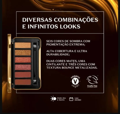 BOTICARIO PALETTE DE SOMBRAS MAKE B. MELTED GOLD 4G
