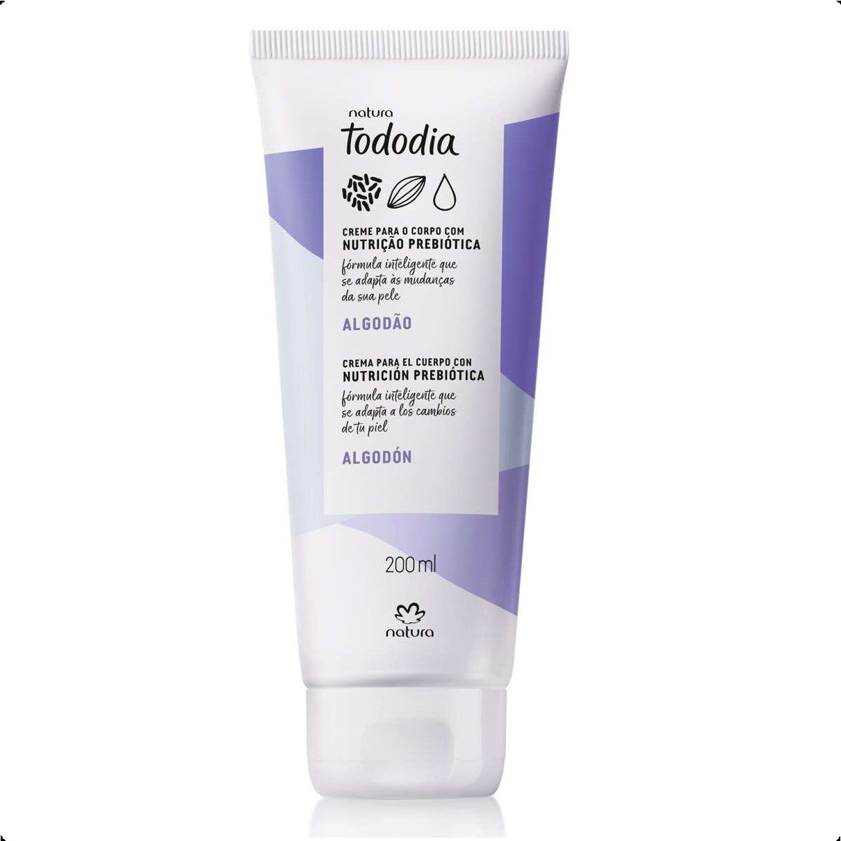 Presente Natura Tododia Algodão Creme 200ml + Des Roll-on + Body Splash