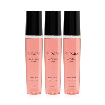 KIT 3 BODY SPRAY DESODORANTE LA VICTORIE INTENSE 100ML