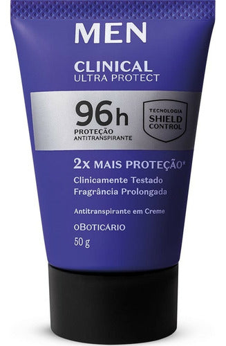 BOTICÁRIO ANTITRANSPIRANTE EM CREME MEN CLINICAL ULTRA PROTECT 50G