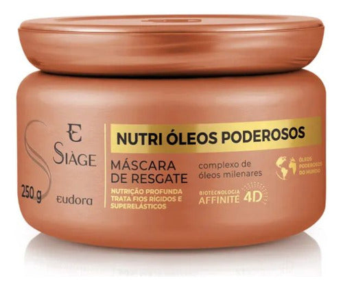 KIT SIÀGE NUTRI ÓLEOS PODEROSOS SHAMP + CONDIC + MASC +BOLSA