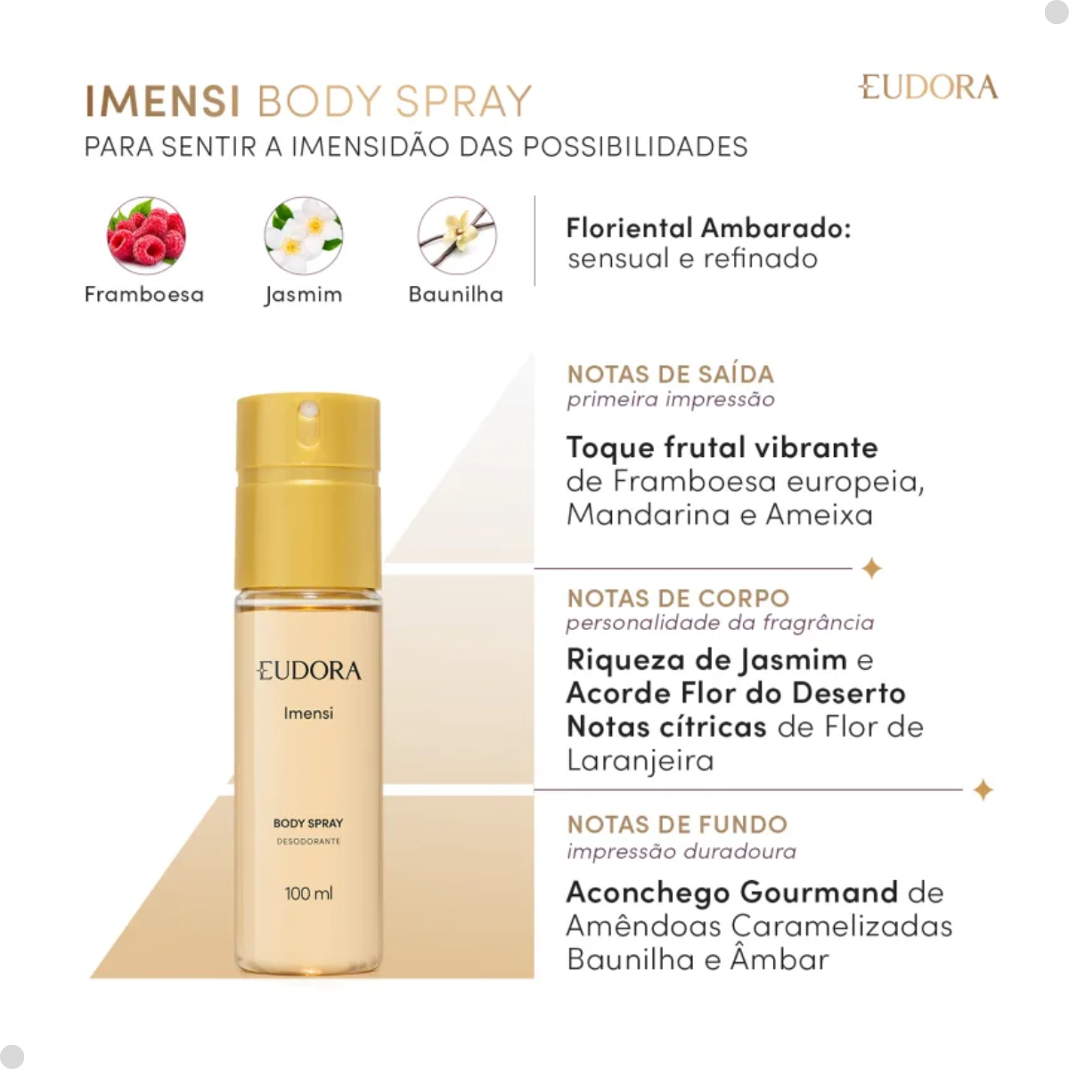 Combo Imensi Colônia 100ml + Body Spray 100ml