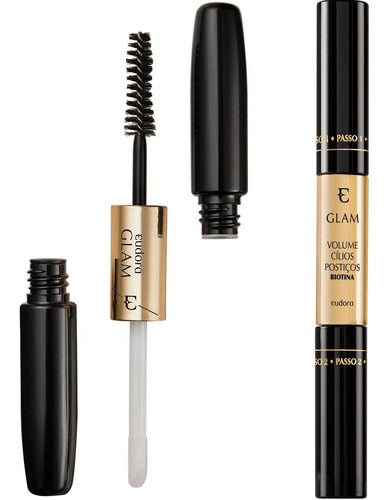 EUDORA MÁSCARA GLAM VOLUME DE CÍLIOS POSTIÇOS BIOTINA 10ML