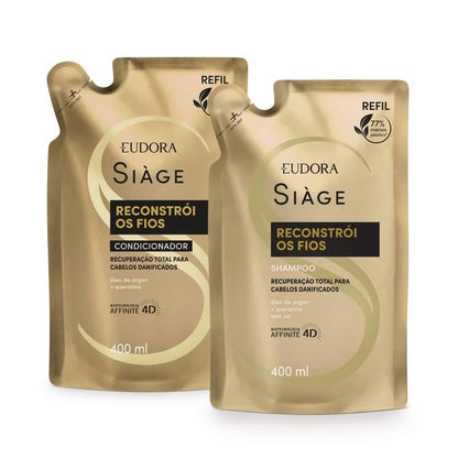 Kit Siàge: Shampoo + Condicionador 400ml (Nutri Rosé/Reconstrói os Fios/Cica Therapy)