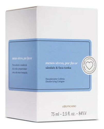 AROMA E TERAPIA MENOS STRESS, POR FAVOR DESODORANTE COLÔNIA 75ML