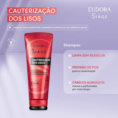 COMBO SIÀGE CAUTERIZAÇÃO DOS LISOS SHAMP + COND LEAVE-IN