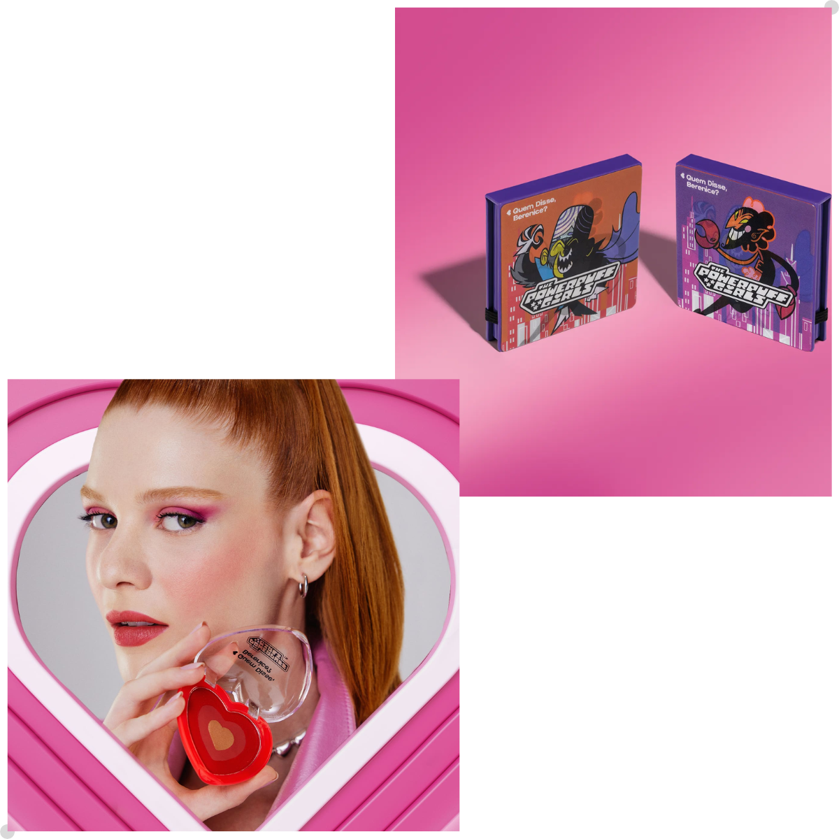 KIT PALETA DE SOMBRAS + BLUSH AS MENINAS SUPER PODEROSAS