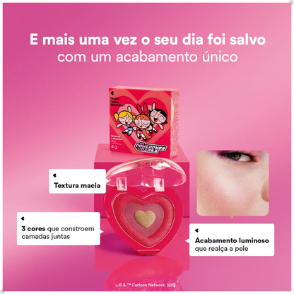 KIT PALETA DE SOMBRAS + BLUSH AS MENINAS SUPER PODEROSAS