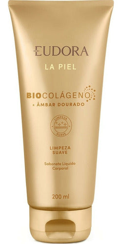 EUDORA SABONETE LÍQUIDO CORPORAL LA PIEL ÂMBAR DOURADO 200ML