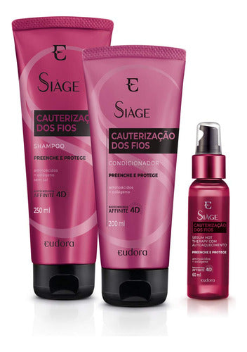 Eudora Kit Siàge Cauterização dos Fios Shampoo + Condicionador + Sérum