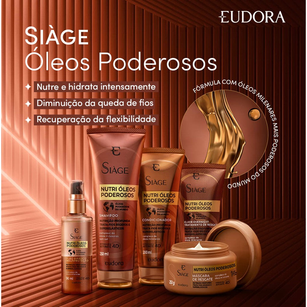 KIT SIÀGE NUTRI ÓLEOS PODEROSOS SHAMP + COND + ÓLEO BIFÁSICO