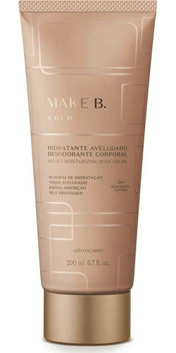 CREME HIDRATANTE AVELUDADO DESODORANTE CORPORAL MAKE B. GOLD 200ML