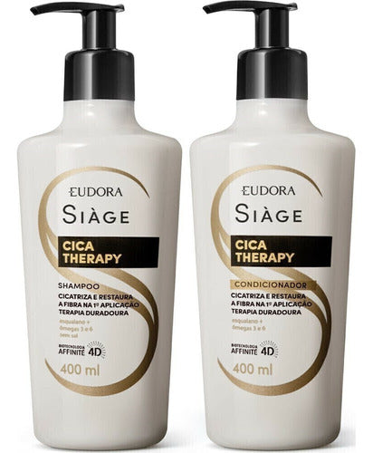 COMBO SIÀGE CICA THERAPY SHAMP 400ML + CONDICR 400ML + BOLSA